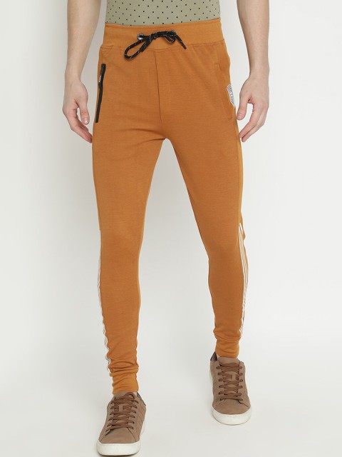 

V2 Value & Variety Men Mustard Yellow Printed Cotton Track Pants