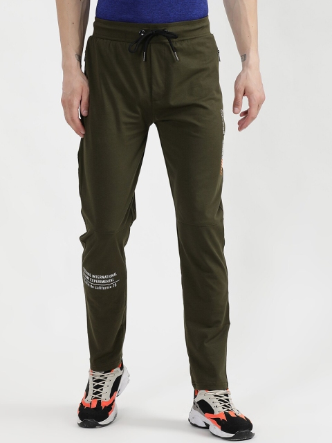 

V2 Value & Variety Men Olive Green Printed Cotton Track Pants