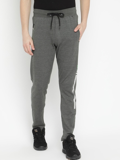 

V2 Value & Variety Men Green Striped Slim Fit Cotton Track Pants