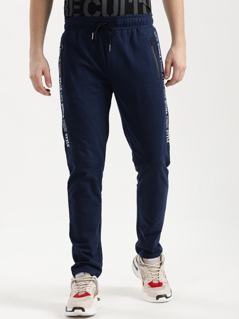 

V2 Value & Variety Men Navy Blue Printed Cotton Track Pants