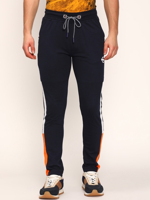 

V2 Value & Variety Men Navy Blue Solid Slim Fit Cotton Track Pants