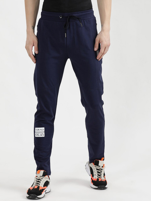 

V2 Value & Variety Men Navy Blue Printed Cotton Track Pants