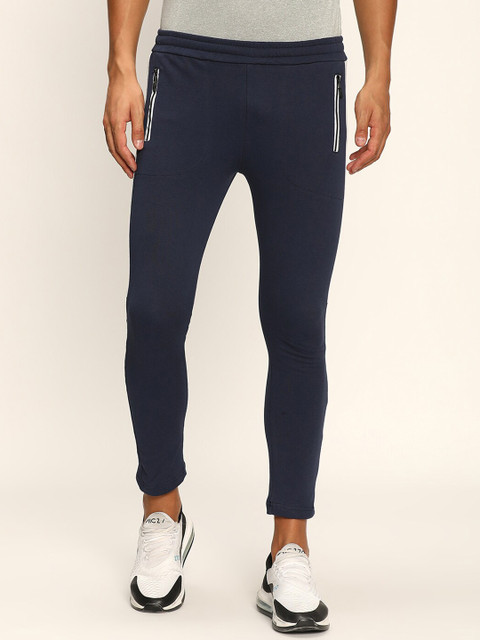 

V2 Value & Variety Men Navy Blue Solid Slim Fit Cotton Track Pants