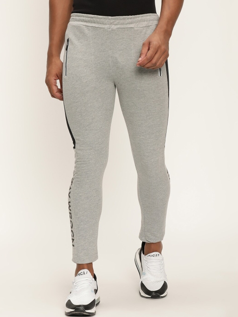 

V2 Value & Variety Men Grey Melange Printed Cotton Track Pants
