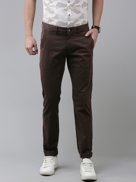 

Van Heusen Sport Men Brown Solid Tapered Fit Trousers