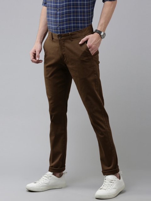 

Van Heusen Sport Men Brown Tapered Fit Low-Rise Trousers