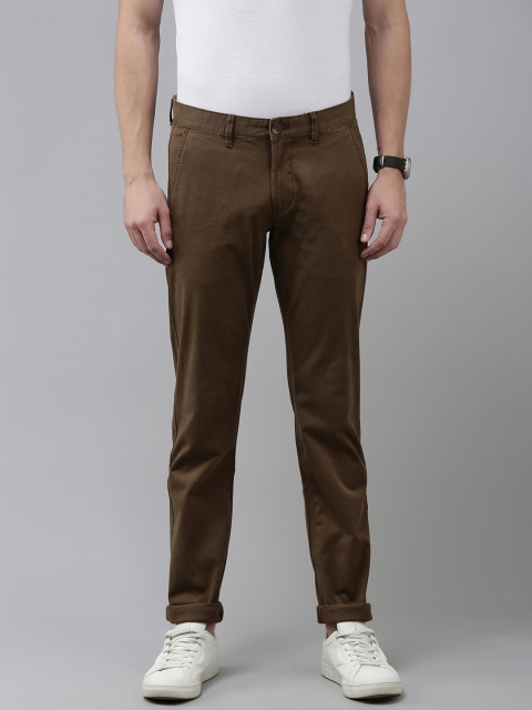 

Van Heusen Sport Men Brown Tapered Fit Low-Rise Trousers