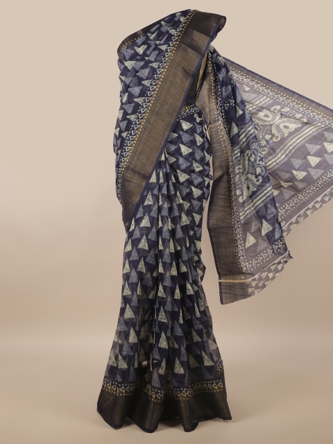 

Pothys Blue & Grey Saree