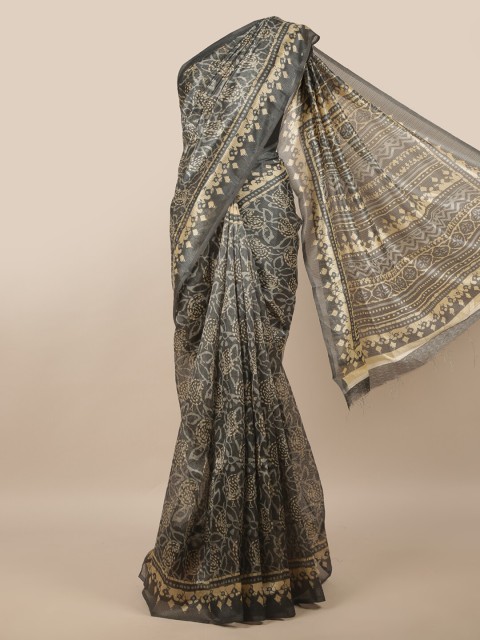 

Pothys Grey & Beige Printed Saree