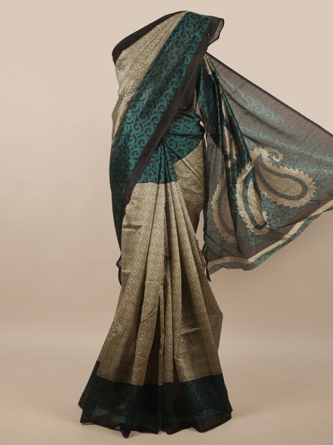 

Pothys Cream-Coloured & Blue Woven Design Saree