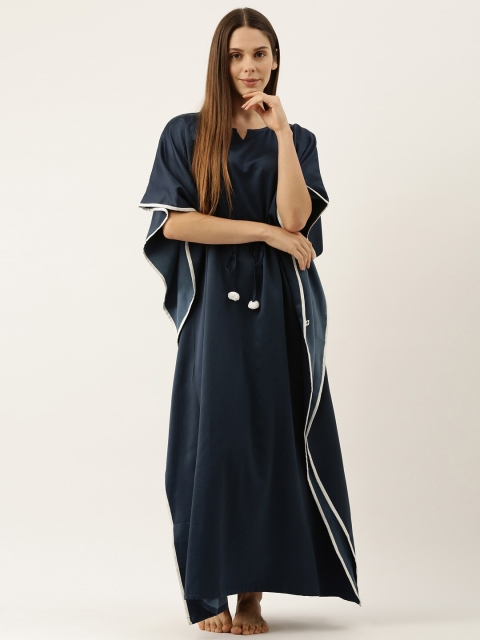 

Bannos Swagger Blue Suede Kaftan Maxi Nightdress