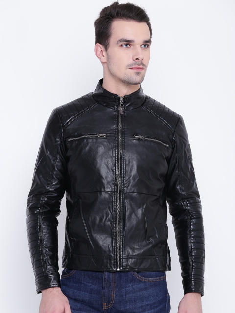 

U.S. Polo Assn. Denim Co. Men Black Solid Biker Jacket