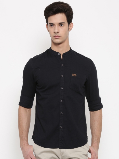 

U.S. Polo Assn. Denim Co. Men Charcoal Grey Solid Regular Fit Casual Shirt