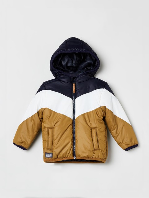 

max Boys Multicoloured Colourblocked Windcheater Padded Jacket, Multi