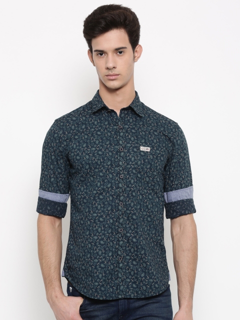 

U.S. Polo Assn. Denim Co. Navy Blue Printed Casual Shirt