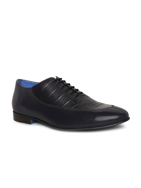 

Lee Cooper Men Navy Blue Textured Formal Oxfords