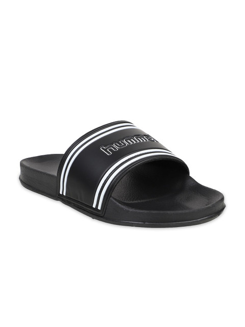 

hummel Unisex Black & White Sliders