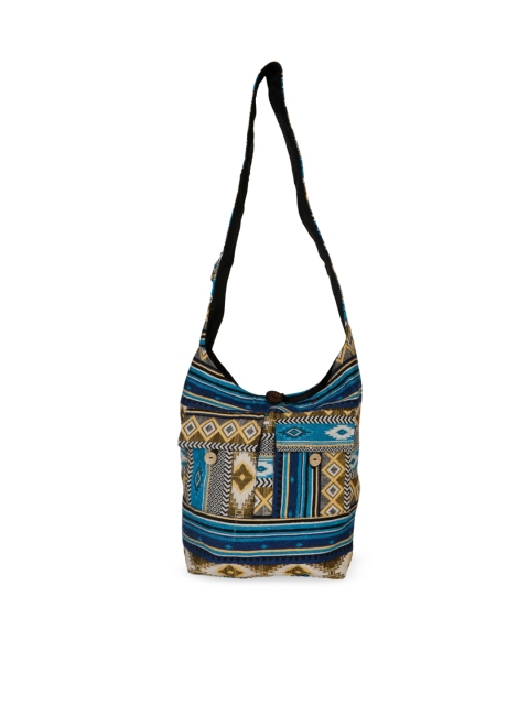 

gaura pakhi Blue Ethnic Motifs Printed Shopper Sling Bag