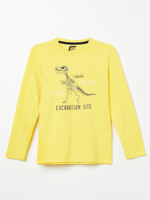 

Fame Forever by Lifestyle Boys Yellow Printed T-shirt