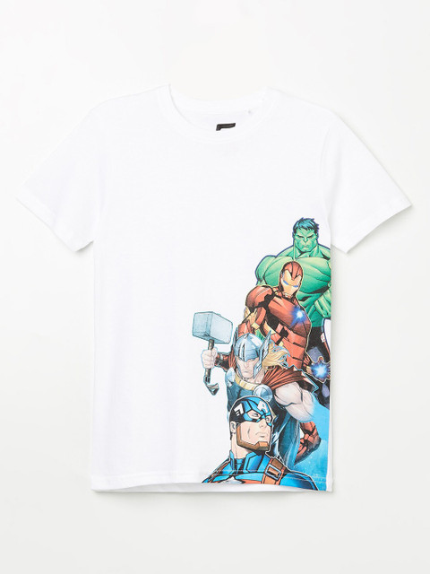 

Fame Forever by Lifestyle Boys White Avengers Printed T-shirt