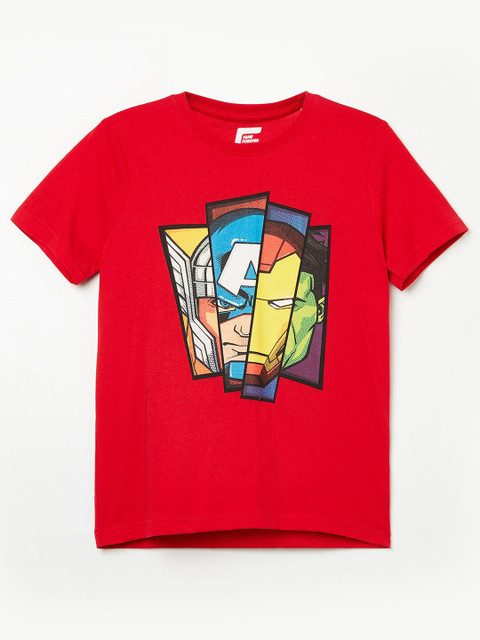 

Fame Forever by Lifestyle Boys Red Avengers Printed T-shirt