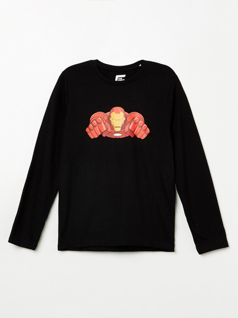 

Fame Forever by Lifestyle Boys Black Iron Man Printed T-shirt
