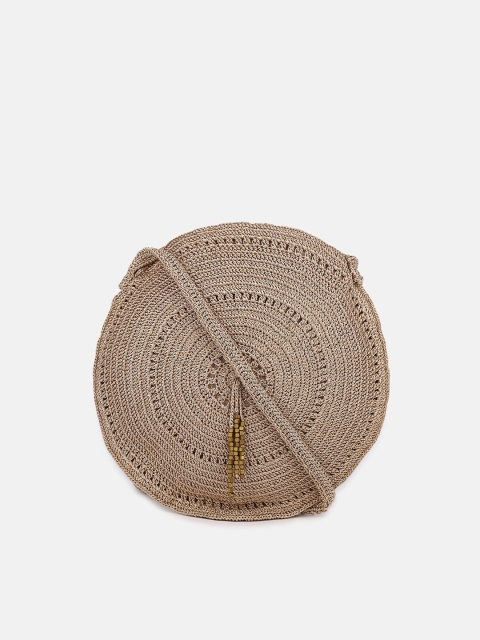

Fabindia Peach-Coloured Embellished Purse Clutch