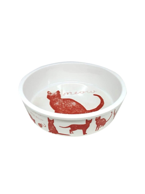 

Emily pets Red & White Printed Pet Melamine Bowl Feeder