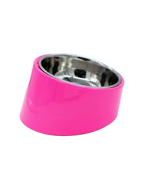 

Emily pets Unisex Pink & Silver-Toned Solid Melamine Bowl Feeder