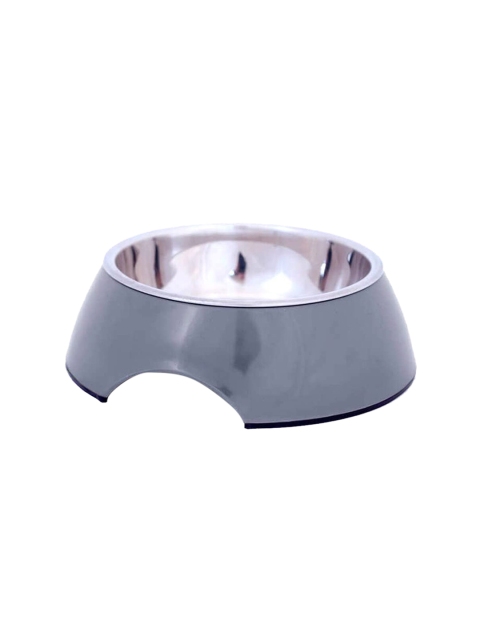 

Emily pets Grey & Silver-Toned Solid Dog Bowl Feeder
