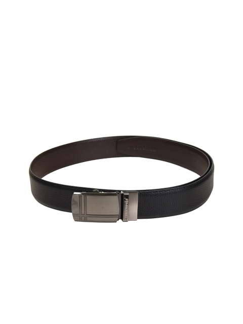 

CHRISTOPOLO Men Black Solid Reversible Leather Formal Belt