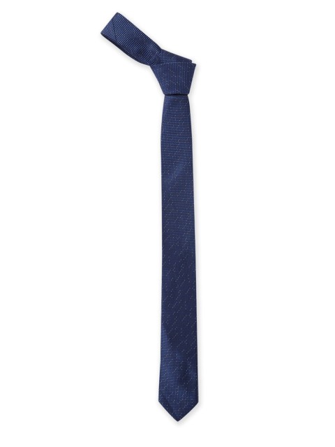 

Van Heusen Men Navy Blue Woven Design Skinny Tie