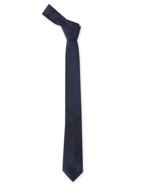 

Van Heusen Men Navy Blue Woven Design Skinny Tie