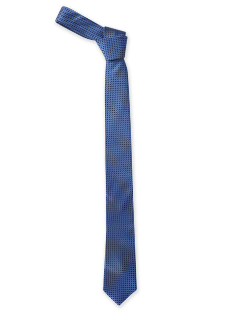 

Van Heusen Men Blue Woven Design Skinny Tie