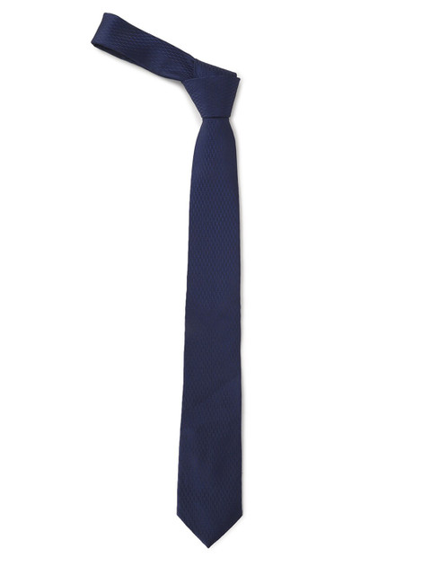 

Van Heusen Men Navy Blue Woven Design Skinny Tie