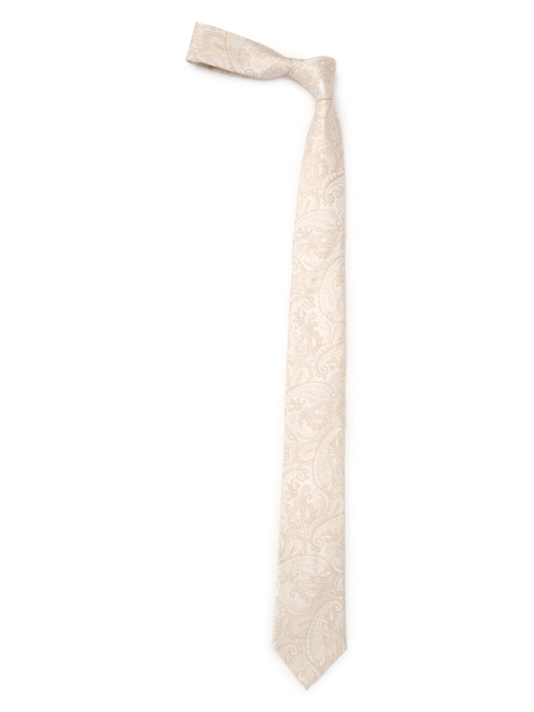

Van Heusen Men Beige Woven Design Skinny Tie