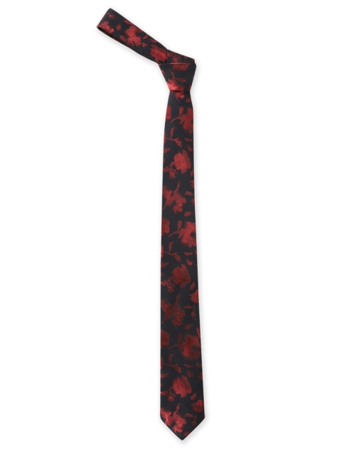

Van Heusen Men Black & Red Printed Broad Tie
