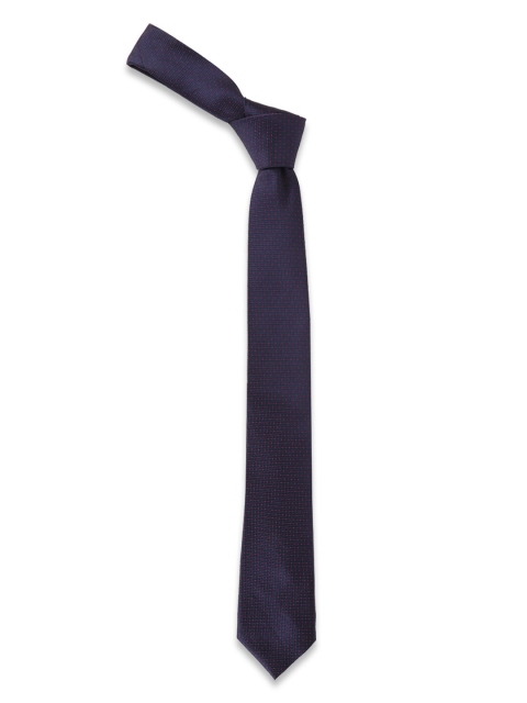 

Van Heusen Men Navy Blue Woven Design Skinny Tie