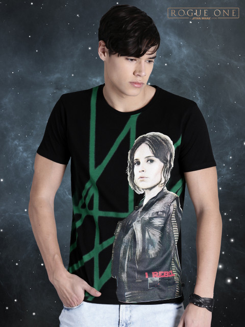 

Kook N Keech Star Wars Men Black Printed T-shirt
