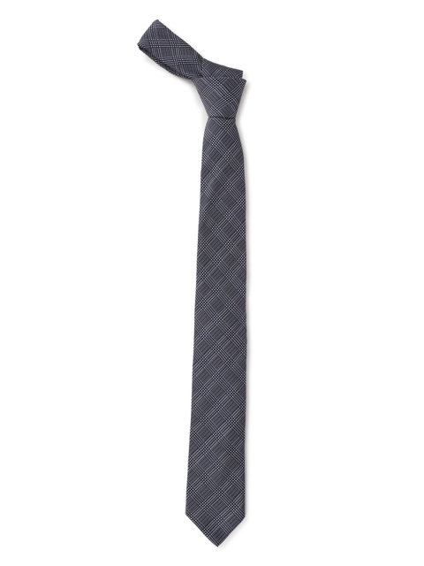 

Van Heusen Men Grey Checked Skinny Tie