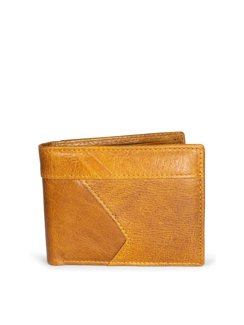 

BANGE Men Brown Cut Work Leather Two Fold Wallet