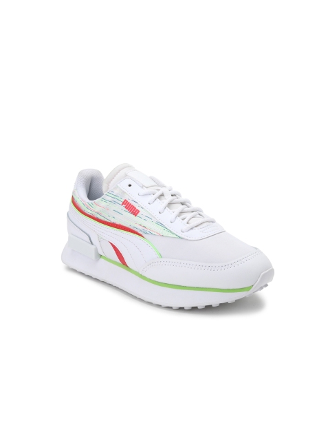 

Puma Unisex Kids White Textured Sneakers