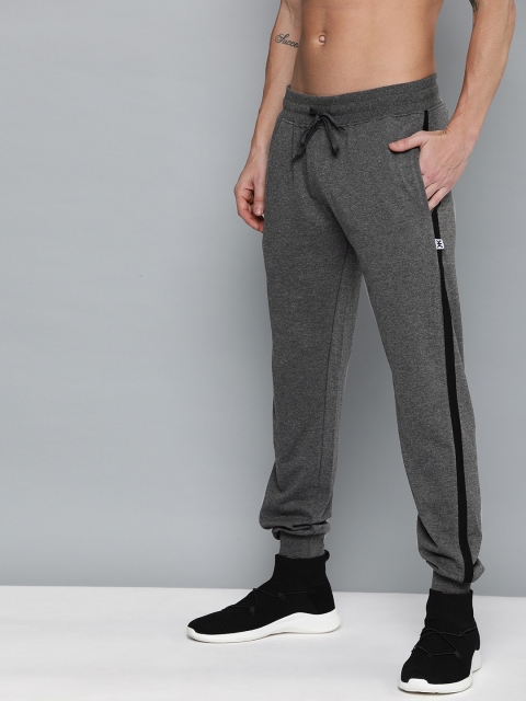 

Kook N Keech Charcoal Grey Solid Slim Fit Joggers With Side Strips