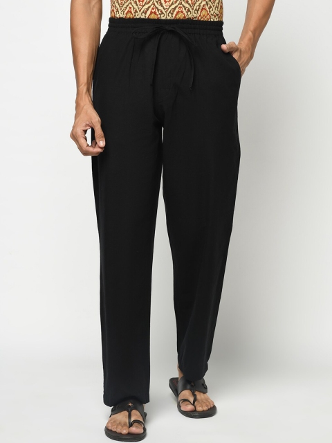 

Fabindia Men Black Casual Trousers
