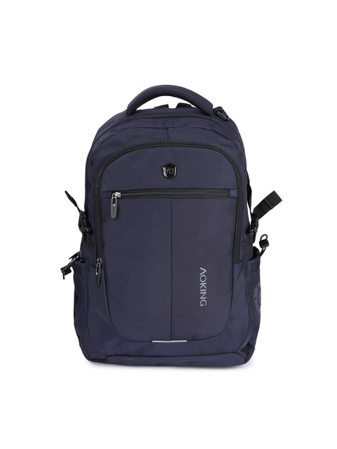 

Aoking Unisex Navy Blue & Black Laptop Bag