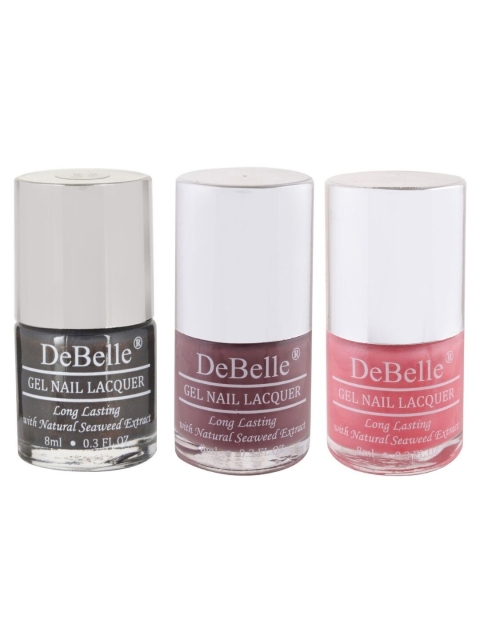 

DeBelle Mauve & Multicoloured Set Of 3 Gel Nail Polish