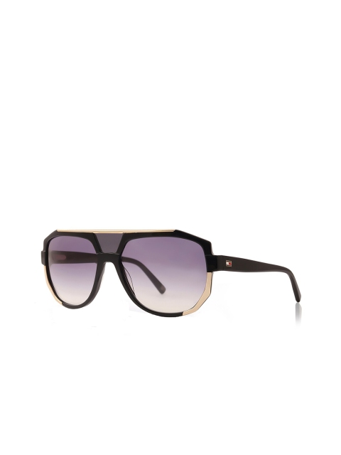 

Tommy Hilfiger Men Grey Lens & Black Aviator Sunglasses with UV Protected Lens