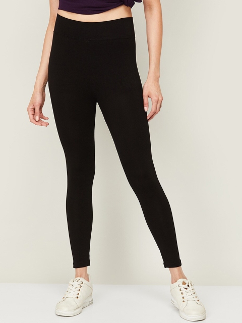 

Fame Forever by Lifestyle Women Black Solid Cotton Leggings