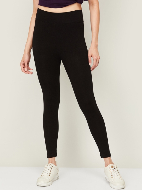 

Fame Forever by Lifestyle Black Solid Cotton Leggings