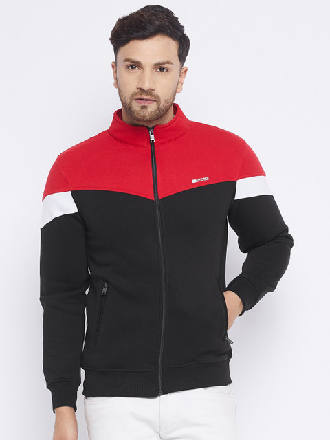 

Okane Men Black Colourblocked Sweatshirt